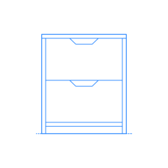 Furniture Nightstands Ikea Askvoll 2 Drawer Chest Sticker Outline Svg File, Free Vectors File